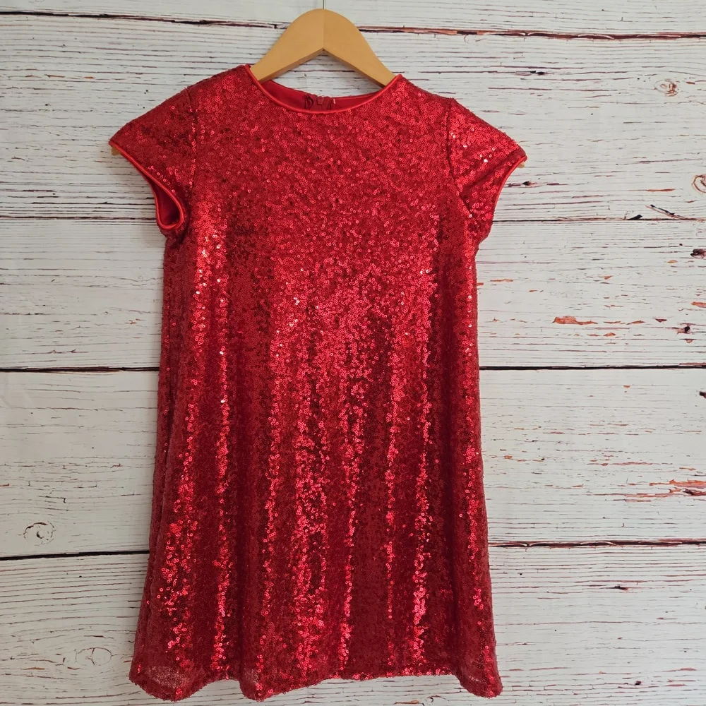 Petite Adele Sequin Girl Dress Size Size 6-8